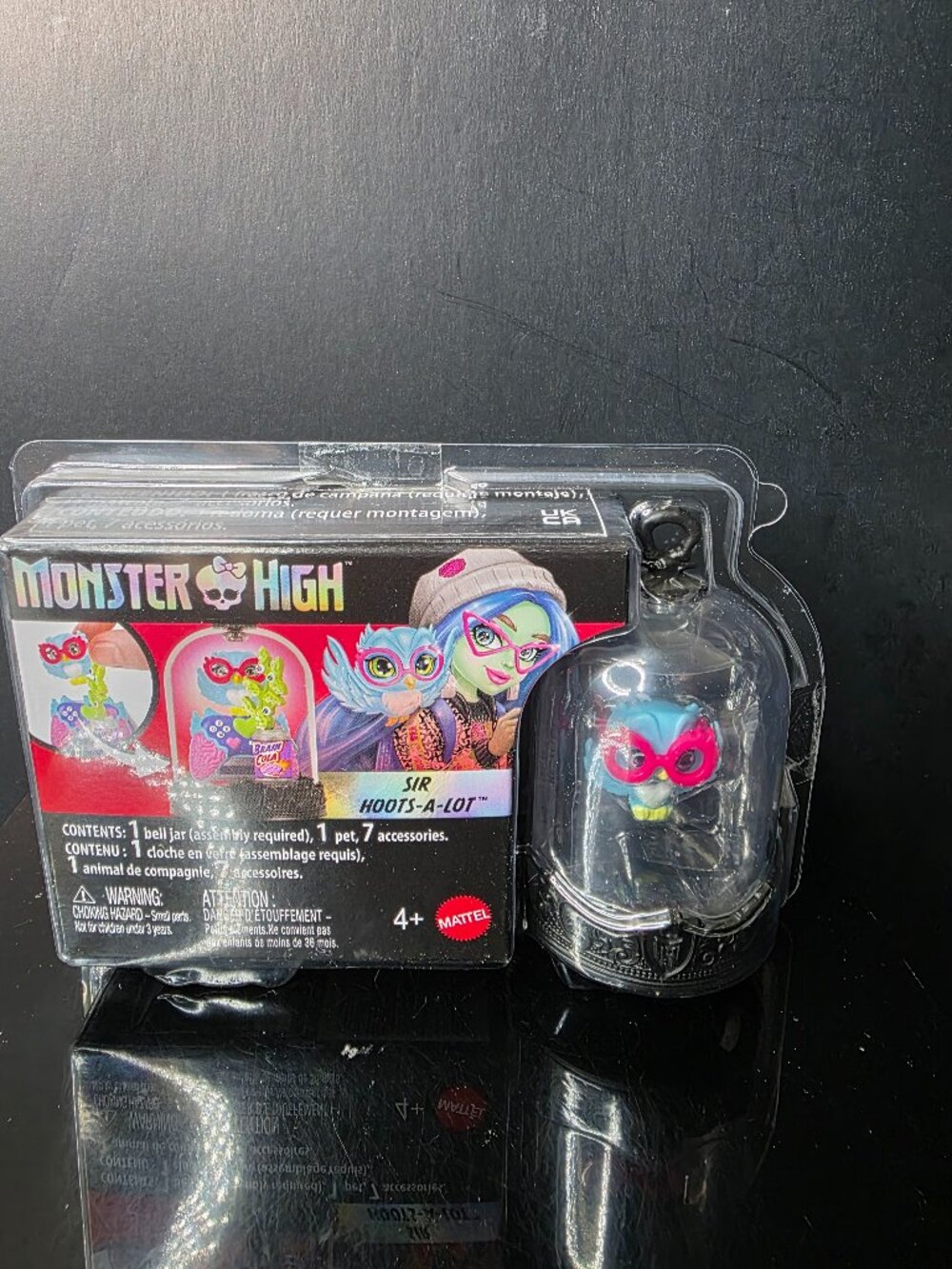 Monster High Sir Hoots-A-Lot Pet Bell Jar Playset Mattel Mini Figure